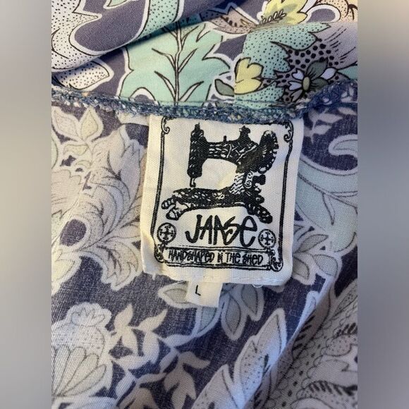 Jaase Anthropologie Wrap Peplum Floral Blouse Size L - Picture 7 of 9